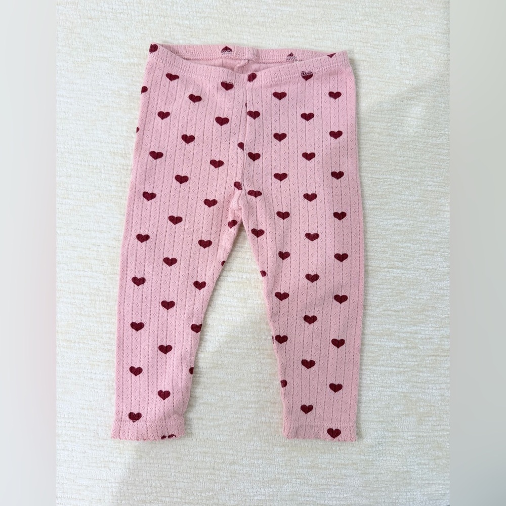 Konges Sløjd Pink Leggings with Heart Accents